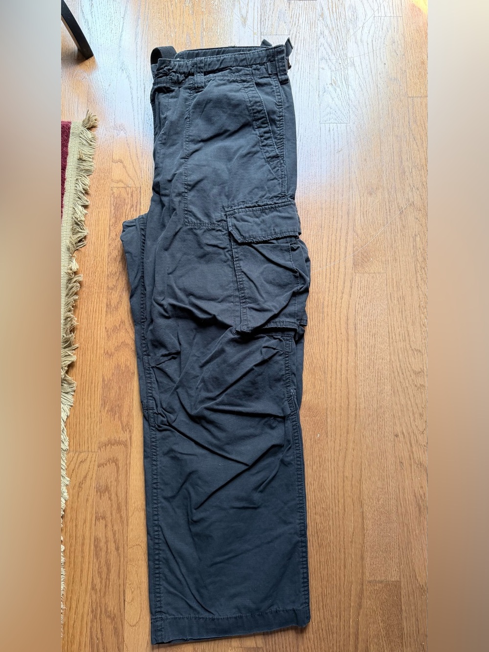 Men's Black Cargo Pants - Casual Utility Style polo Jeans co Ralph Lauren